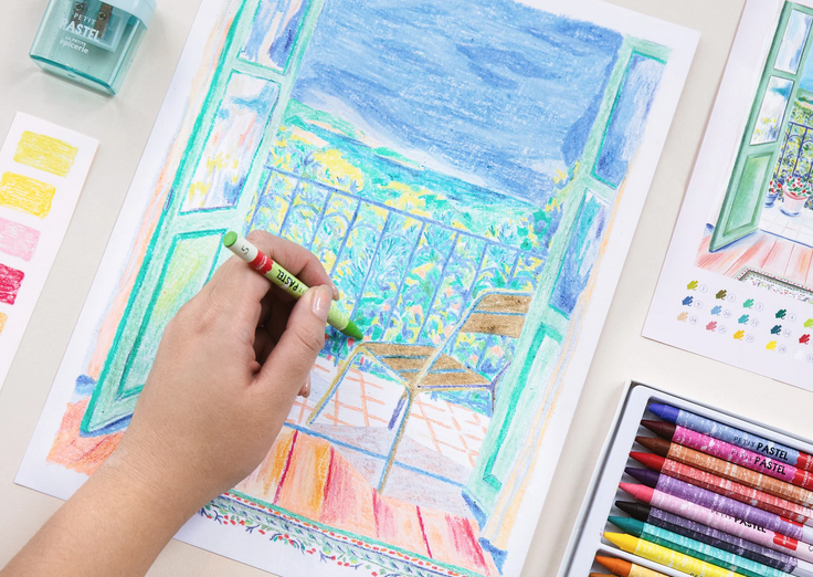 Coffret pastel au numéro - Petit Pastel - La mer pour horizon