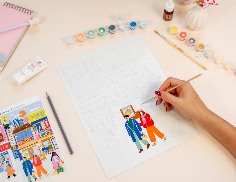Coffret peinture au numéro - Winter in Seoul