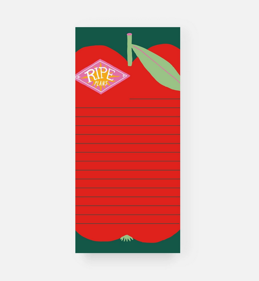 Bloc to-do list Ripe Plans (ripe = mûr) - Pomme