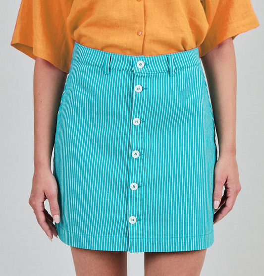 Mini jupe denim tennis vert