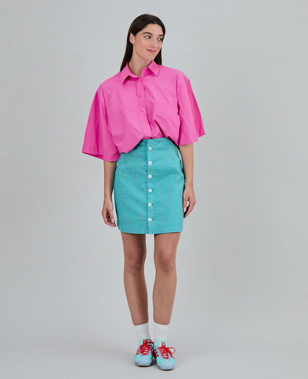 Mini jupe denim tennis vert