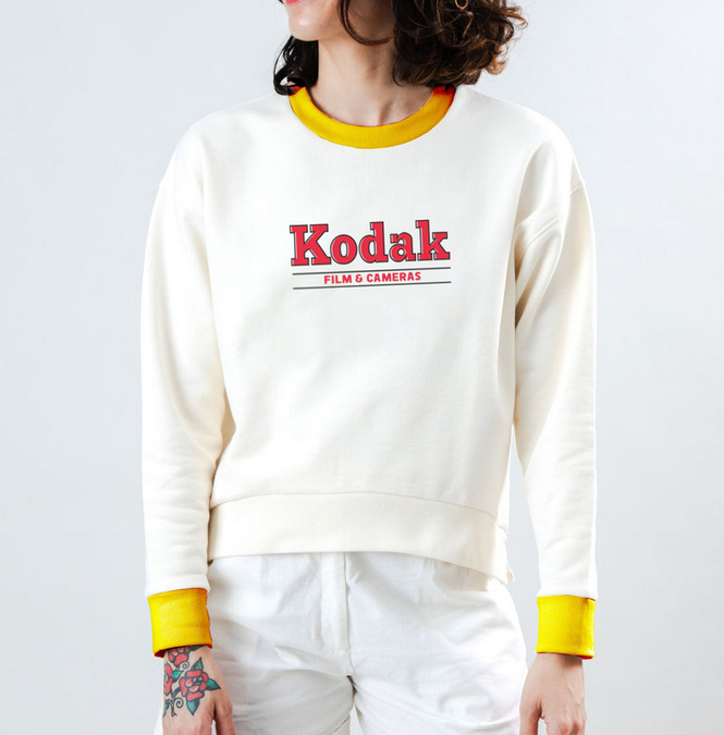 Sweat Kodak logo coupe femme