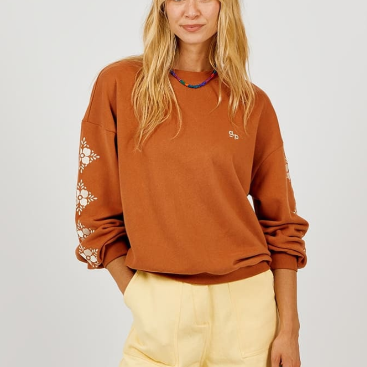sweat Boho broderies / caramel