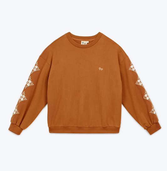 sweat Boho broderies / caramel