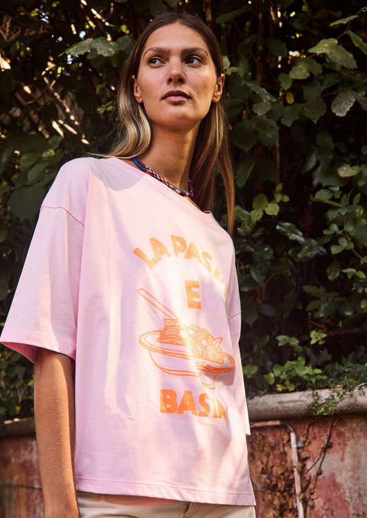 T-shirt Pasta E Basta rose orange