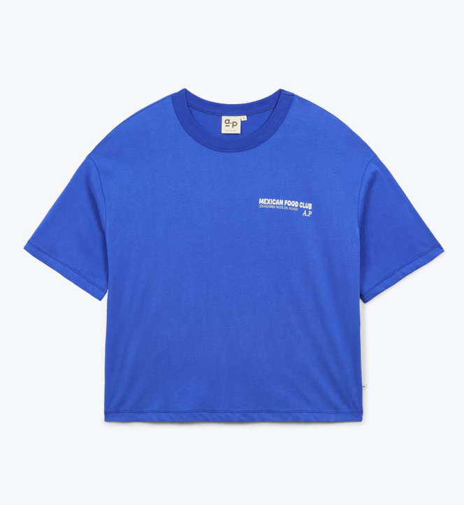 T-shirt Mexican food club / bleu cobalt