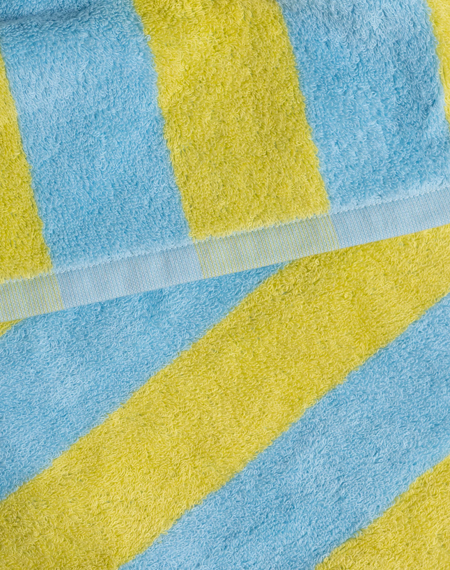 serviette éponge 3 formats multiusage / jaune bleu