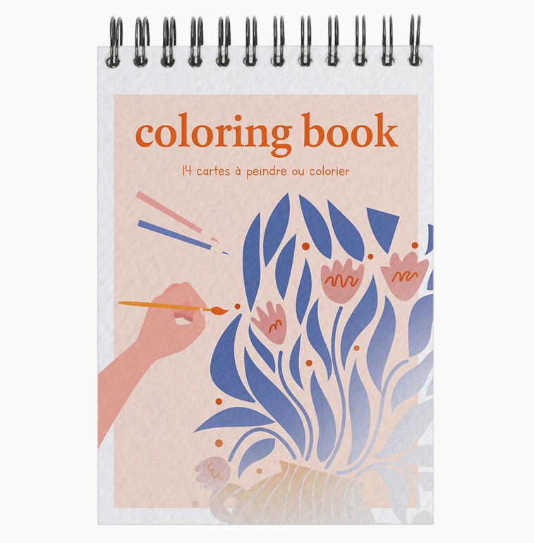 Carnet de coloriage A6 - 14 illustrations - Floral