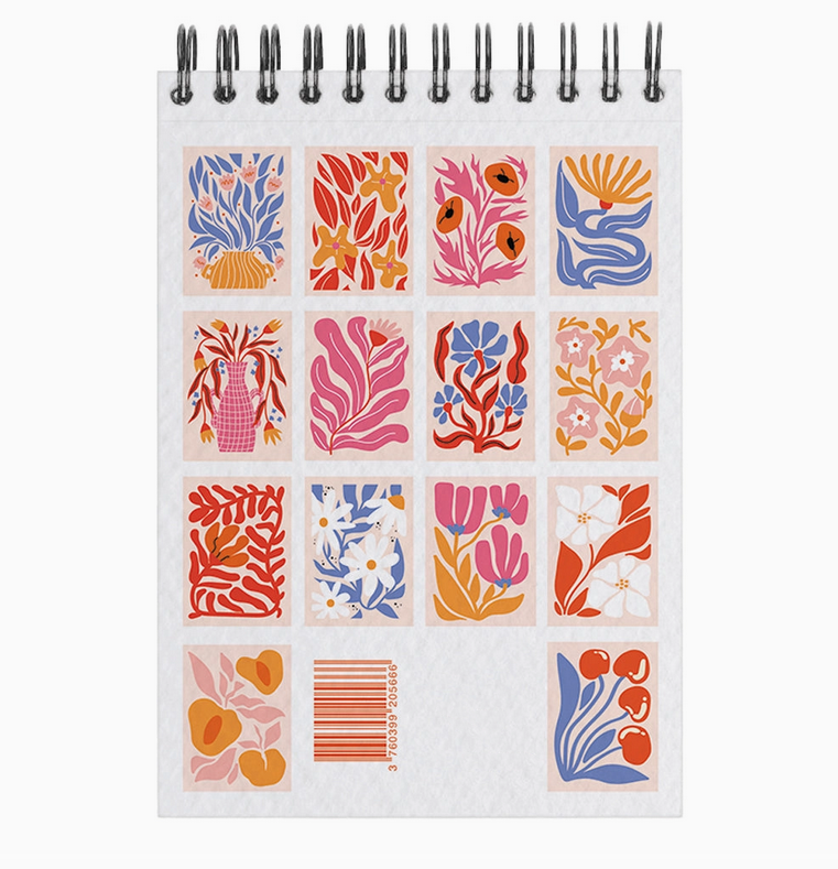 Carnet de coloriage A6 - 14 illustrations - Floral
