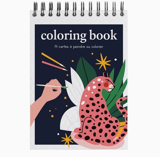 Carnet de coloriage A6 - 14 illustrations - Wild