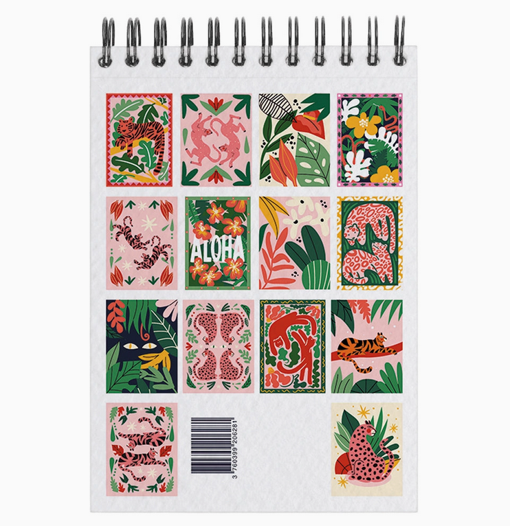 Carnet de coloriage A6 - 14 illustrations - Wild