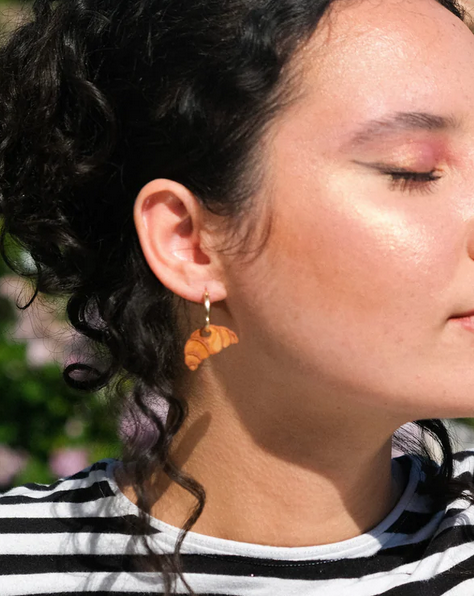 Boucles d'oreilles créoles croissant