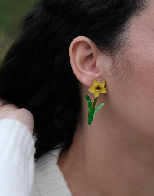 Boucles d'oreilles jonquilles