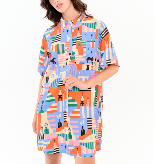 Robe chemise Ceramica
