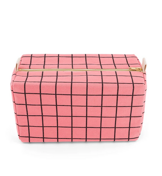 Big Trousse de toilette grid rose