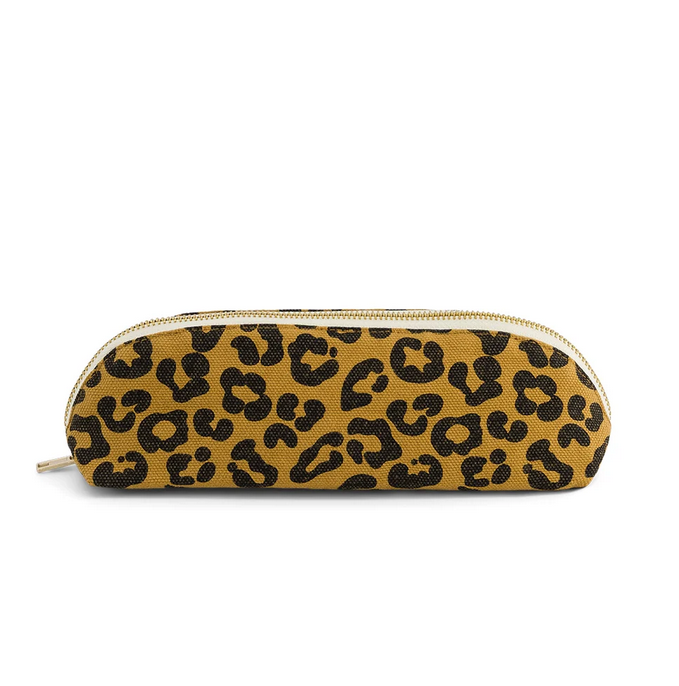 trousse à crayons Gaston léopard caramel