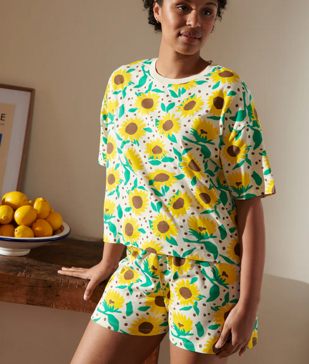 ensemble Tournesols pois coton bio