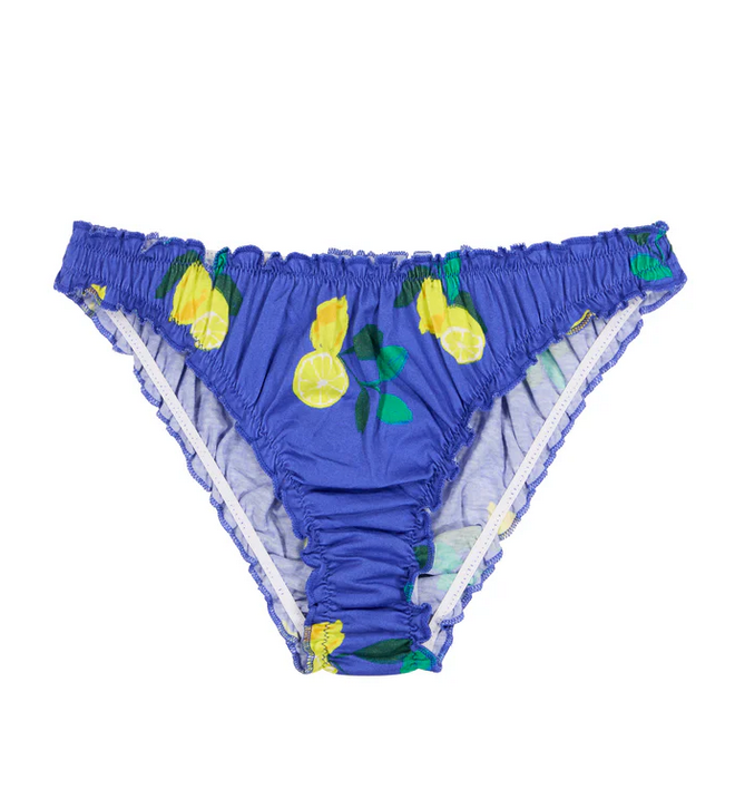 Bloomer culotte Citrons bleu roi coton bio