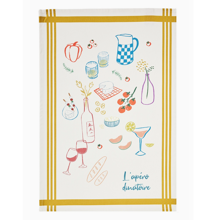 Torchon coton 50x75 cm L'apéro dinatoire