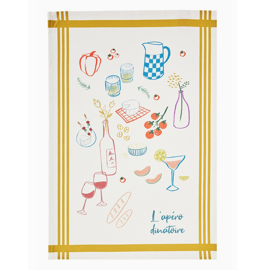 Torchon coton 50x75 cm L'apéro dinatoire