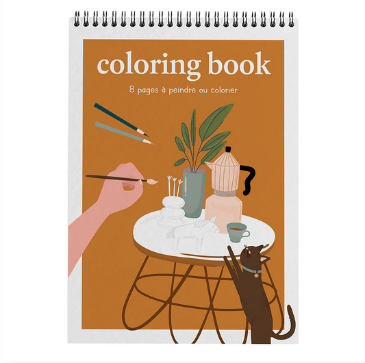 Carnet de coloriage A4 - 8 illustrations - Cosy moments