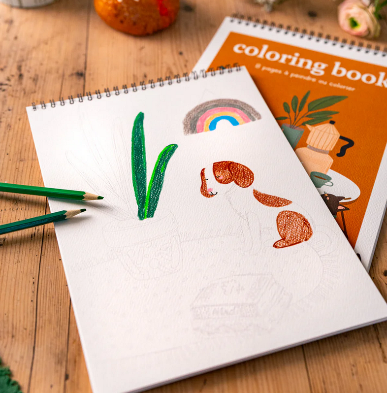 Carnet de coloriage A4 - 8 illustrations - Cosy moments