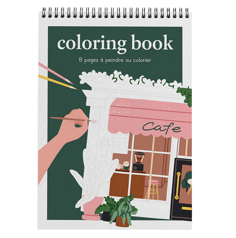 Carnet de coloriage A4 - 8 illustrations - boutiques