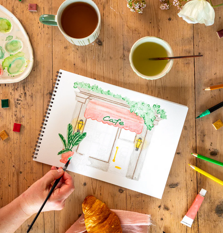 Carnet de coloriage A4 - 8 illustrations - boutiques