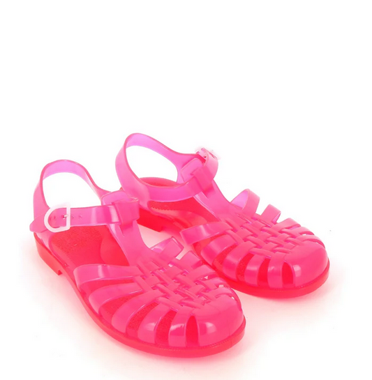 Sandale méduse rose fluo