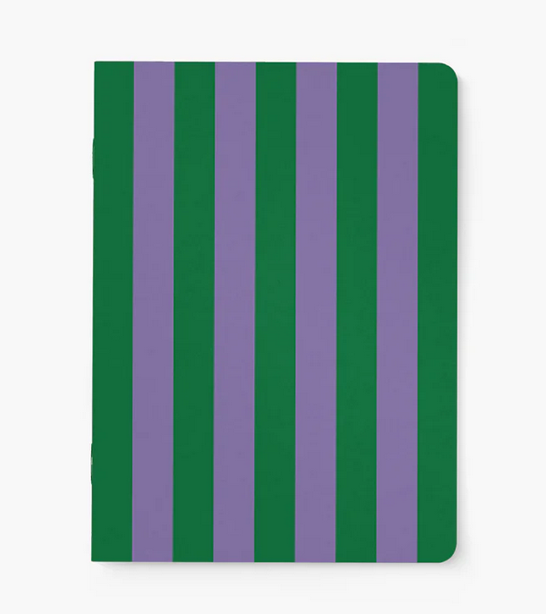 carnet A5 Stripes vert