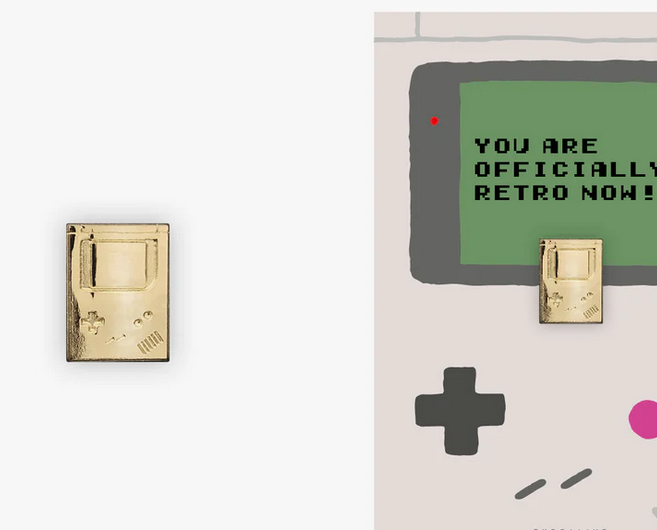 Mini pin's sur carte Gameboy