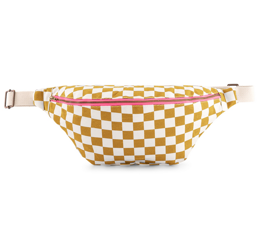 sac banane damier caramel