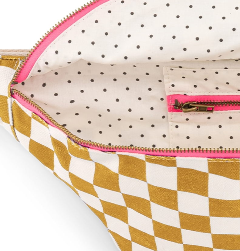 sac banane damier caramel