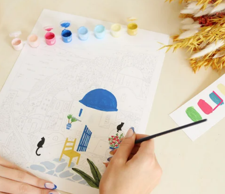 Coffret peinture au numéro Santorini
