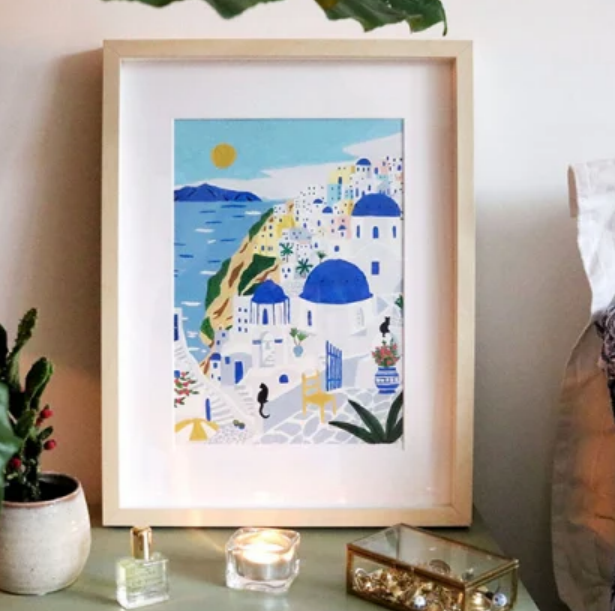 Coffret peinture au numéro Santorini