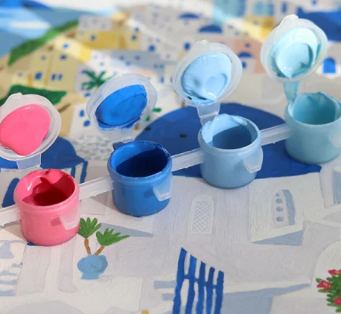 Coffret peinture au numéro Santorini