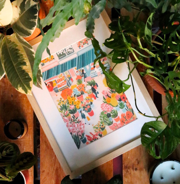 Coffret peinture au numéro Flower Market