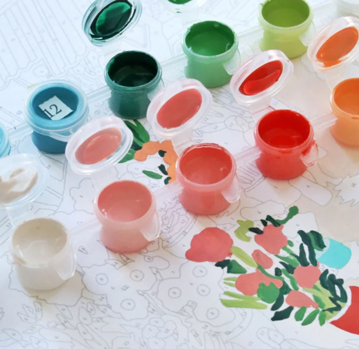 Coffret peinture au numéro Flower Market