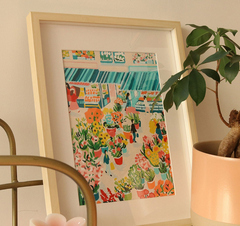 Coffret peinture au numéro Flower Market