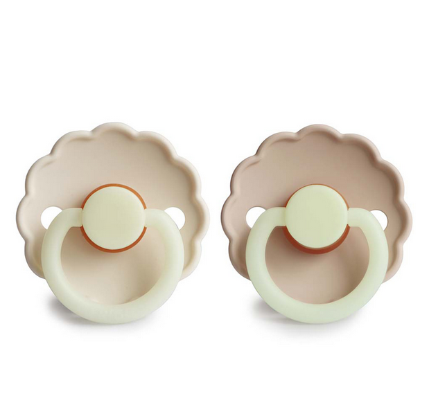 Lot de 2 sucettes Daisy phosphorescentes