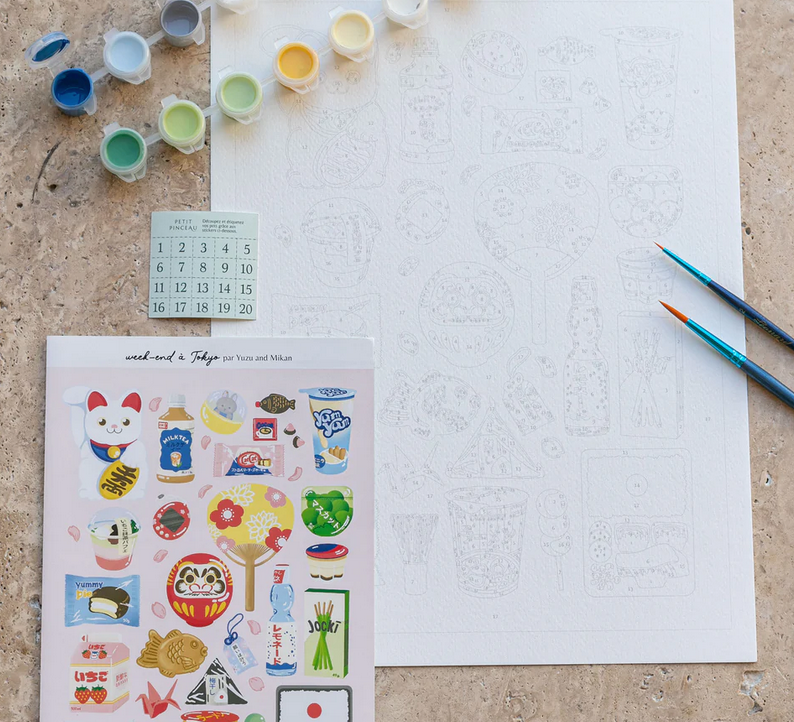 Coffret peinture au numéro week-en à Tokyo