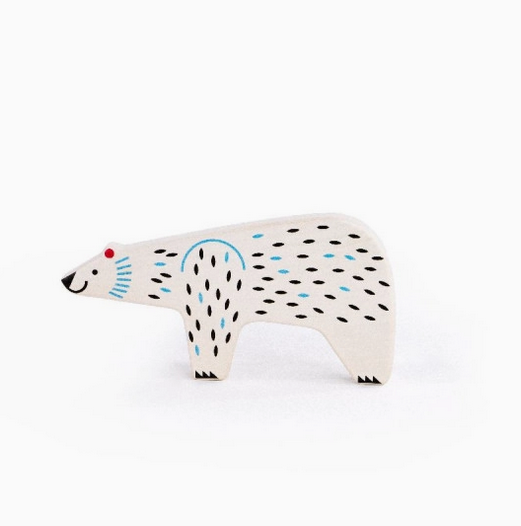 Jouet en bois dès 18 mois - l'ours polaire