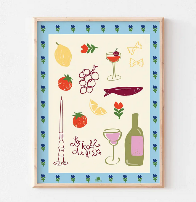 affiche 30x40cm La table de l'été