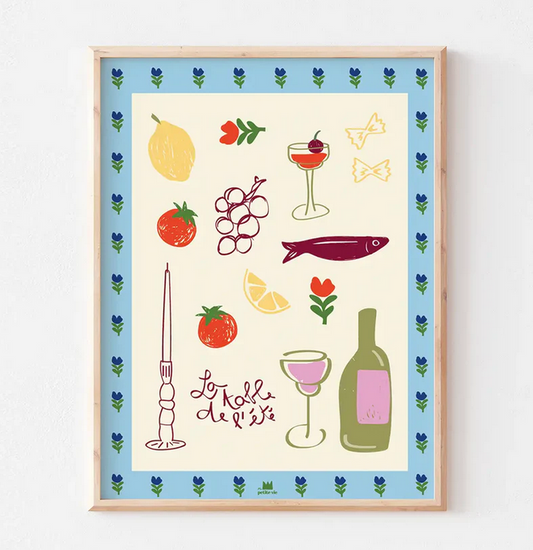 affiche 30x40cm La table de l'été