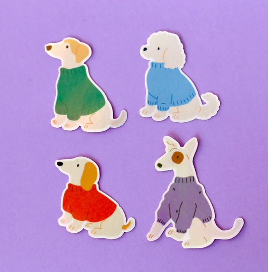 Kit de stickers à journaling fabriqués à Lyon - Cozy Dogs