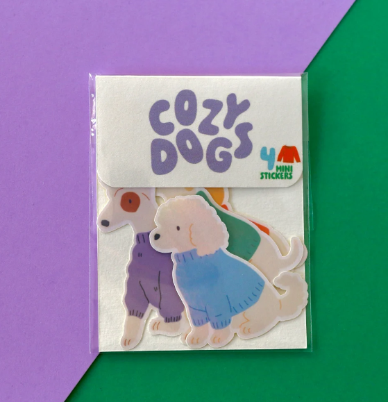 Kit de stickers à journaling fabriqués à Lyon - Cozy Dogs