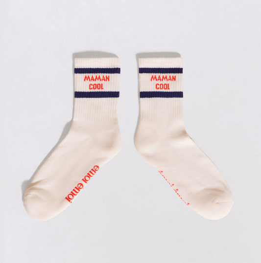 Les chaussettes coton bio Maman cool - taille 36/41 fabriquées en France