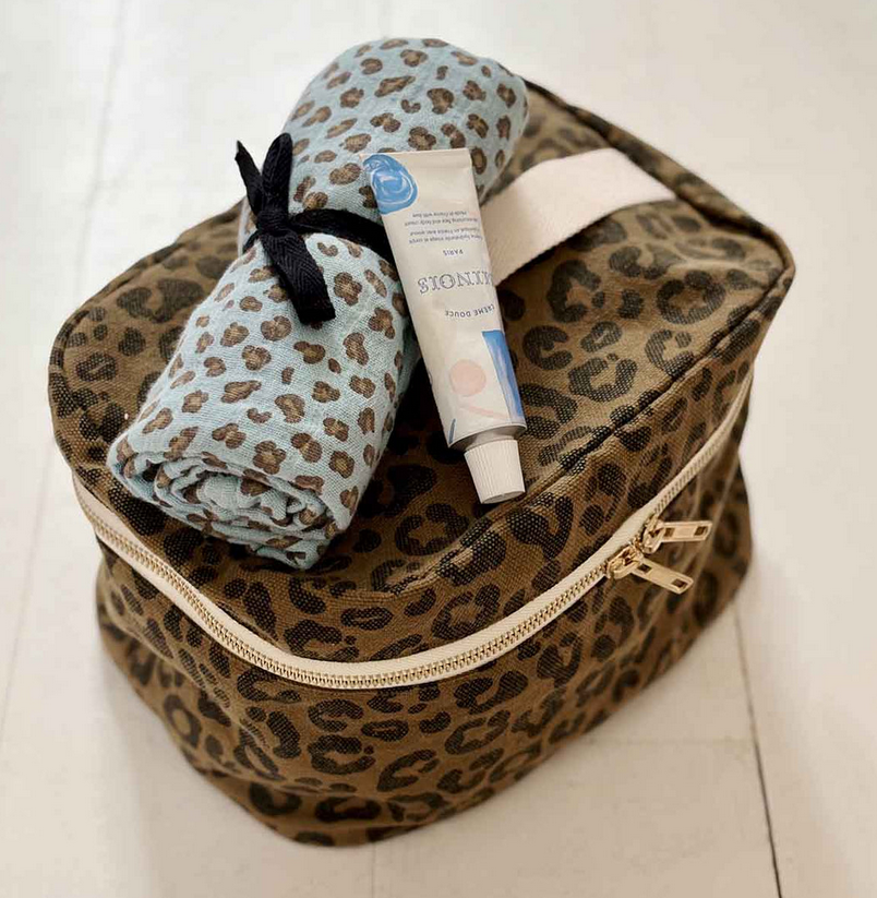 Vanity Oona graou olive léopard coton bio