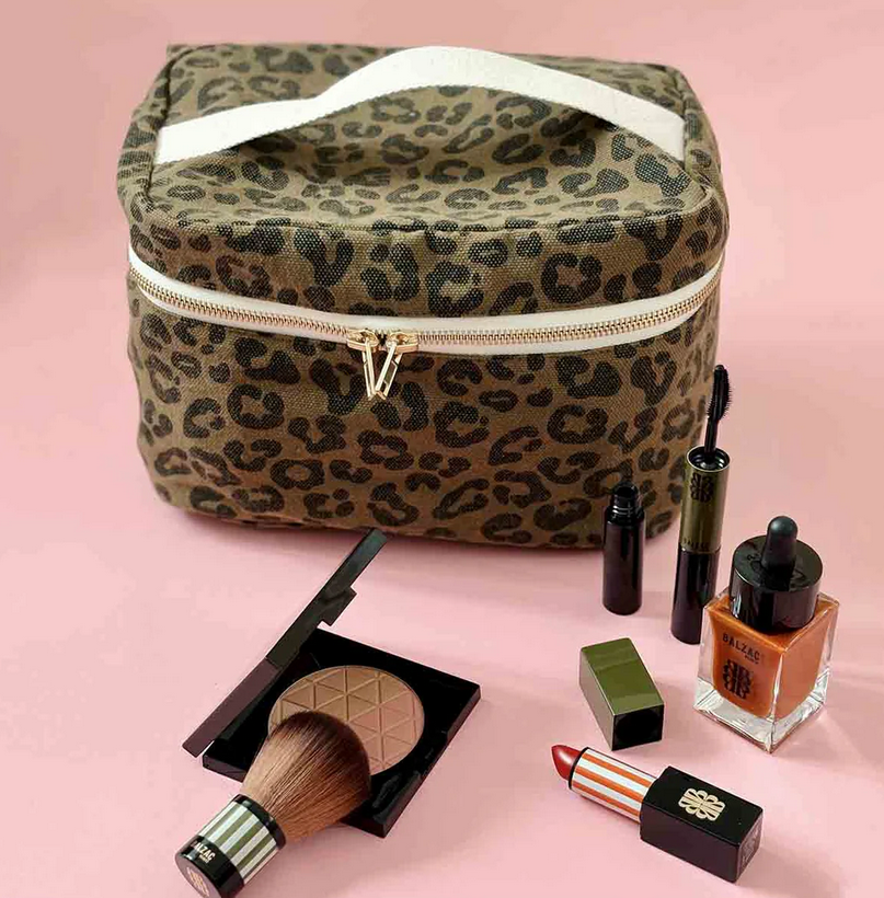 Vanity Oona graou olive léopard coton bio