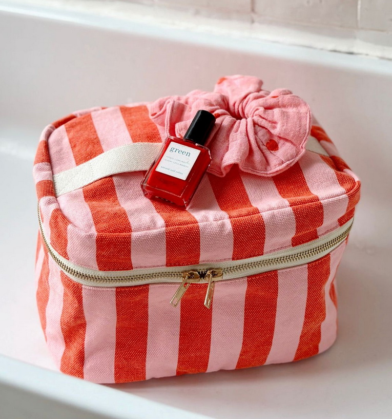 Vanity Oona rayure candy pink rouge coton bio